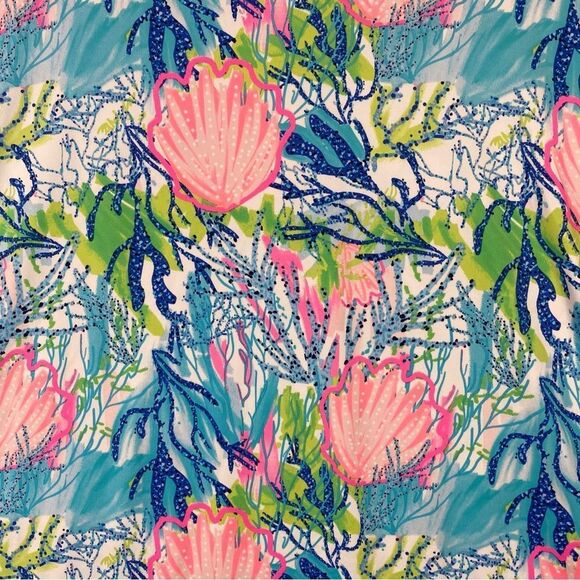 Lulu-B Comfy Clothing Colorful Seashell Beach Asymmetrical Top Size XL - Picture 6 of 10